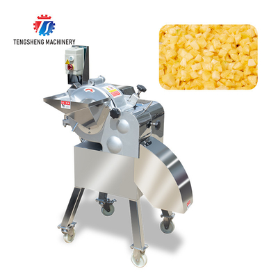 Banana Composite Vegetable Cuber Machine Commercial Movable Caster